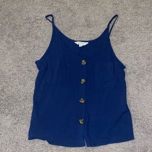 Market & Spruce - Navy Blue Tank Top (Large Petite)